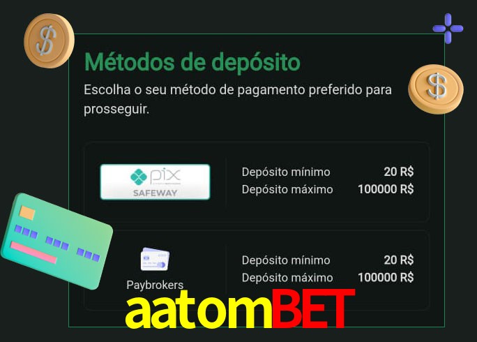 O cassino aatombet oferece uma grande variedade de métodos de pagamento